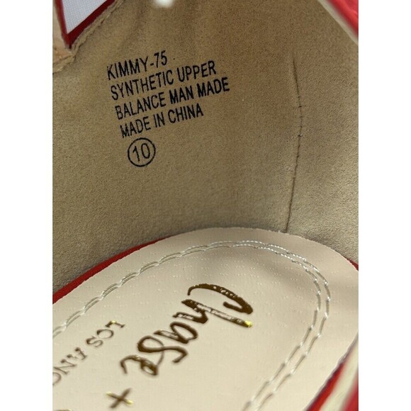 Chase + Chloe Kimmy 75 Women Size 10 Red Heel Round Toe Mary Jane Dress Pumps - Picture 10 of 10